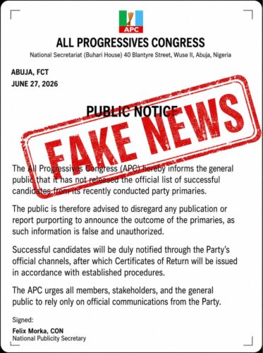 fake apc primary result