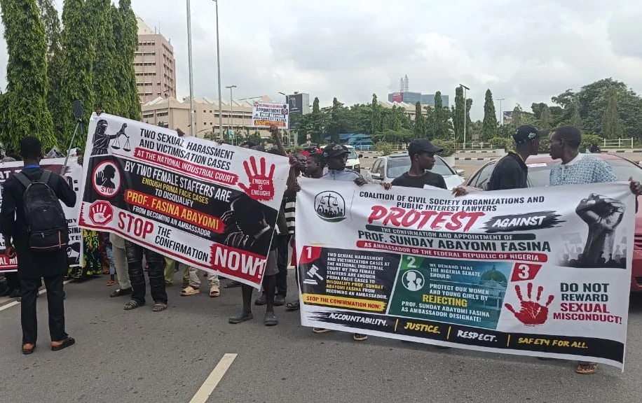 protest against prof fasina