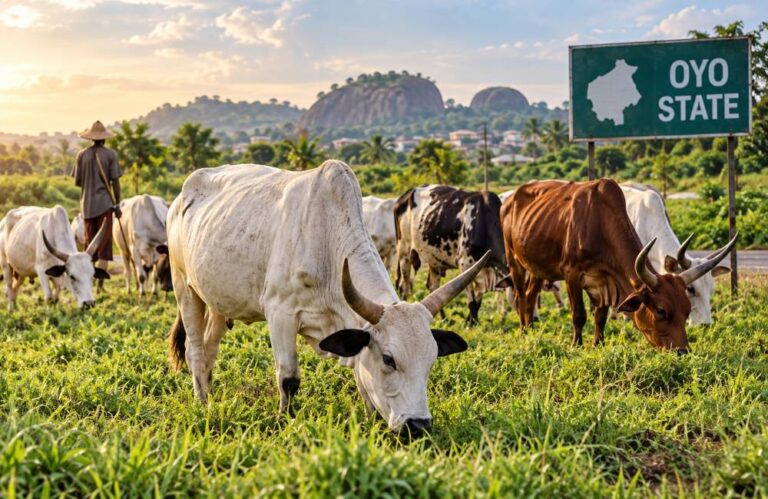 open grazing cattle
