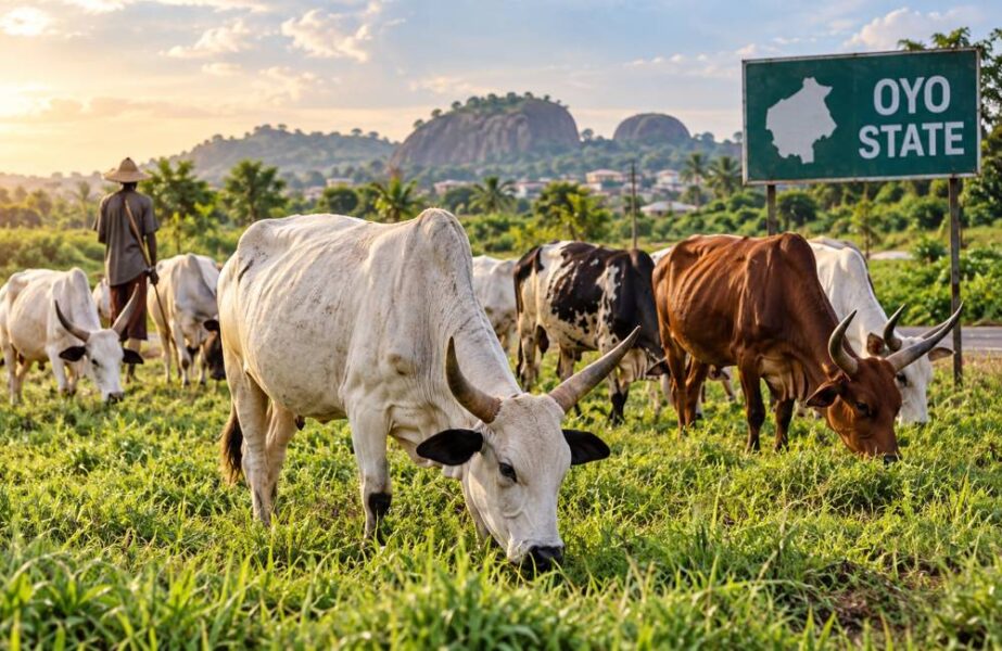 open grazing cattle